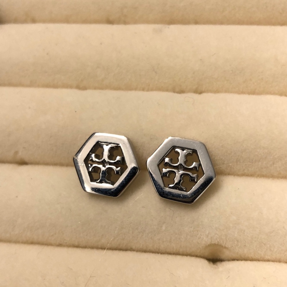 Tory Burch Hexagonal studs! New condition